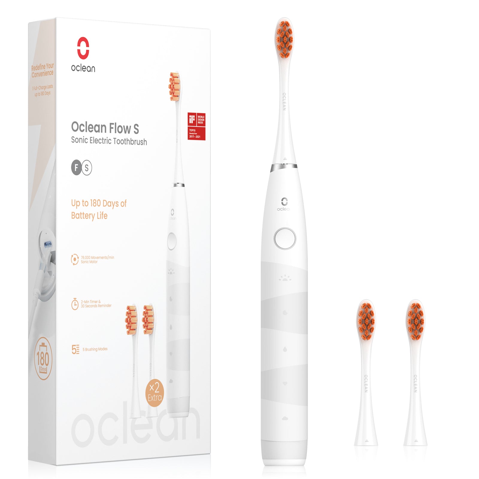 Oclean Flow Sonic Elektrický zubní kartáček-Zubní kartáčky-Oclean Global Store